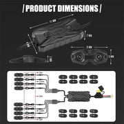 Kiwi Offroad LIGHTFOX RGBW LED Rock Lights - 8 Pack Lightfox RGBW Rock Lights 8 Pack Offroad Kit