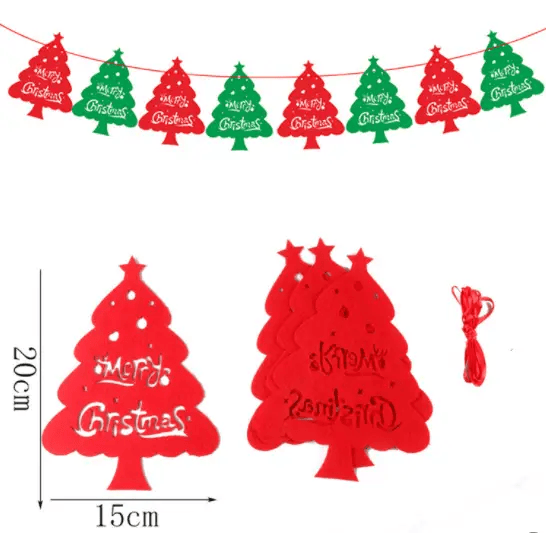 40PCS Merry Christmas Banner Decorations Bunting Sign – view 5