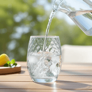 Nest & Stem Homewares Tumblers Clear Diagonal Textured Glass Tumbler 420ml Clear Diagonal Textured Glass Tumbler 420ml