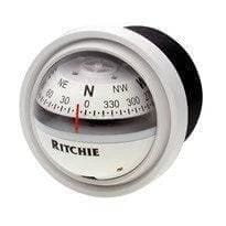 Ritchie Explorer Dash Mount Compass White Direct Reading Two and Three Quarter Inch Dial 12V Light for Helm Navigation