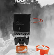 FireMaple Outdoor Heat-Exchange Camping Pot - 1L Efficient Cooking System with Thermal Cover | Backpacking Cookware – view 5