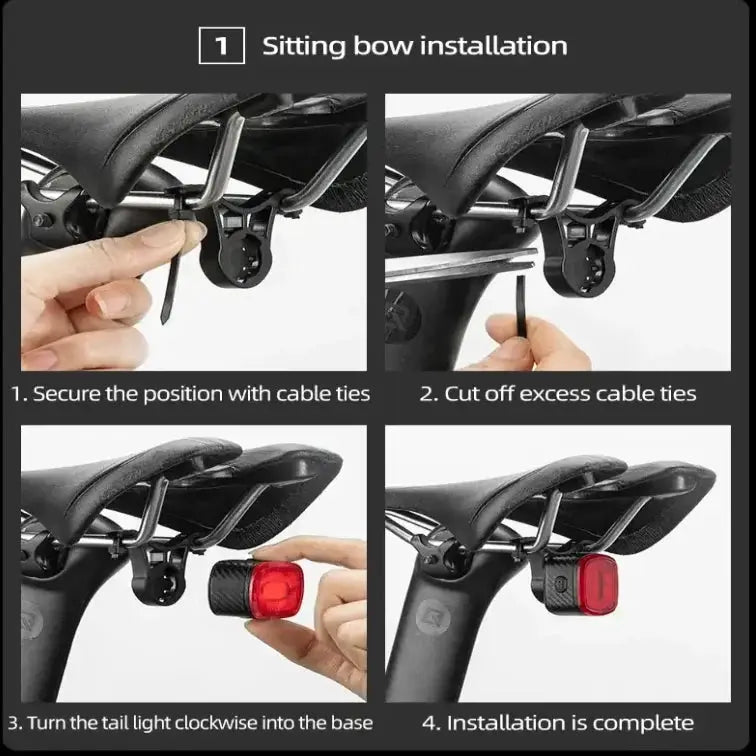 Habicare Smart Bicycle Rear Light with Auto Brake Sensing (IPX6 Waterproof) Smart Bicycle Rear Light with Auto Brake Sensing (IPX6 Waterproof)