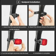 Habicare Smart Bicycle Rear Light with Auto Brake Sensing (IPX6 Waterproof) Smart Bicycle Rear Light with Auto Brake Sensing (IPX6 Waterproof)