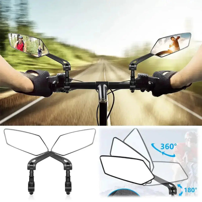 Habicare SS Rotatable Bicycle Handlebar Mirror Rotatable Bicycle Handlebar Mirror