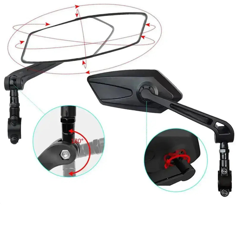 Habicare SS Rotatable Bicycle Handlebar Mirror Rotatable Bicycle Handlebar Mirror