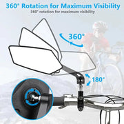 Habicare SS Rotatable Bicycle Handlebar Mirror Rotatable Bicycle Handlebar Mirror