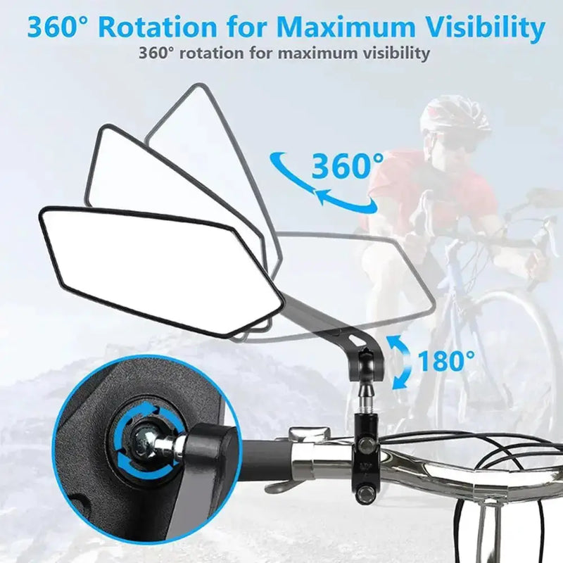 Habicare SS Rotatable Bicycle Handlebar Mirror Rotatable Bicycle Handlebar Mirror