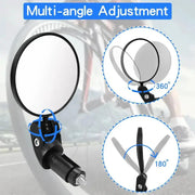 Habicare SS Rotating Bicycle Rearview Mirror (1pc & 2pcs) Rotating Bicycle Rearview Mirror (1pc & 2pcs)