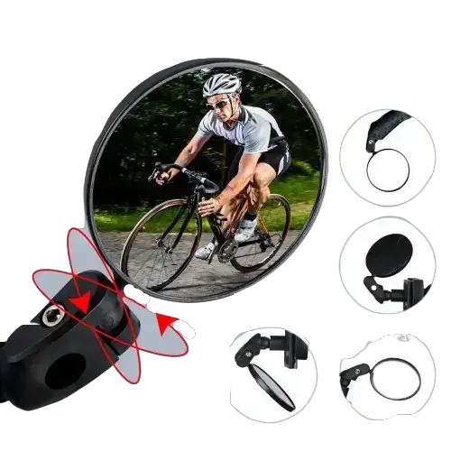 Habicare SS Rotating Bicycle Rearview Mirror (1pc & 2pcs) Rotating Bicycle Rearview Mirror (1pc & 2pcs)