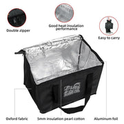 salelink.co.nz Unbranded 50L Insulated Food Delivery Bag 50L Insulated Food Delivery Bag for Pizza and Takeaway
