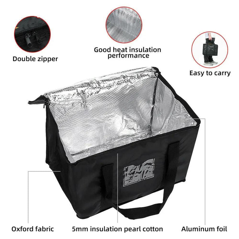 salelink.co.nz Unbranded 50L Insulated Food Delivery Bag 50L Insulated Food Delivery Bag for Pizza and Takeaway