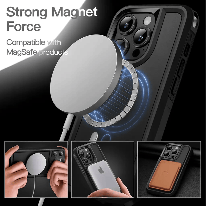 techplus iPhone 15 Pro MagSafe Case – Rugged Shockproof Heavy Duty Cover iPhone 15 Pro MagSafe Rugged Dual Layer Case