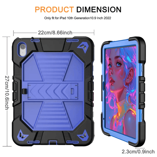 Rugged iPad 10th/11th Gen 10.9" Case – Shockproof Cover Stand & Pencil Holder – view 2