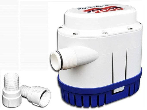 Rule Mate Fully Automated Bilge Pump 2000GPH 24V Smart Auto On Off Debris Protection For Boats