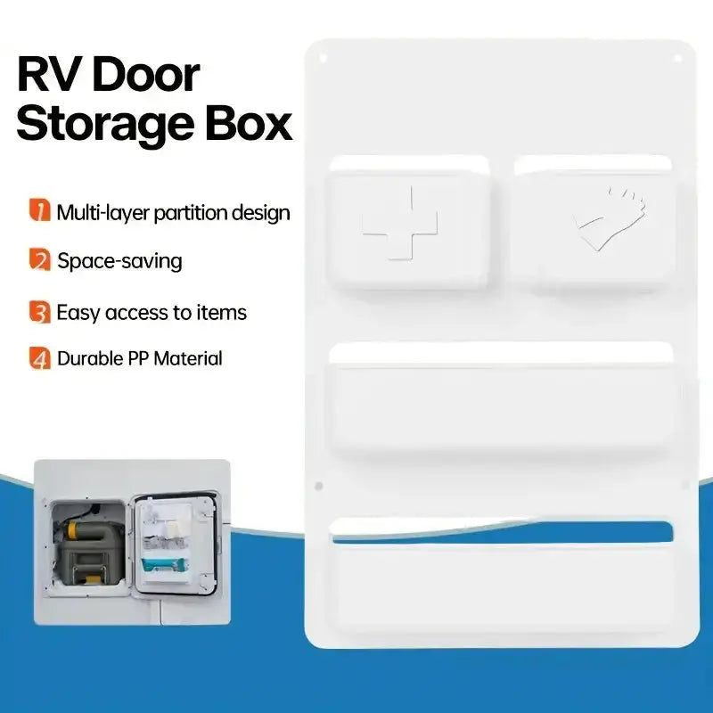 Habicare HBC RV Toilet Door Storage Pocket RV Toilet Door Storage Pocket