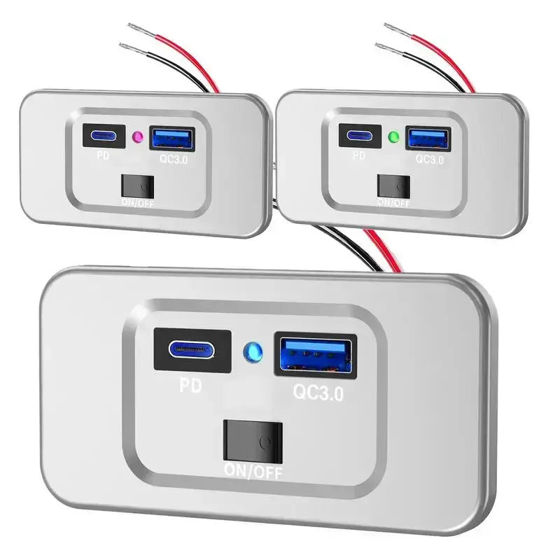 RV USB PD QC3 Fast Charging Outlet (different models available) – view 1