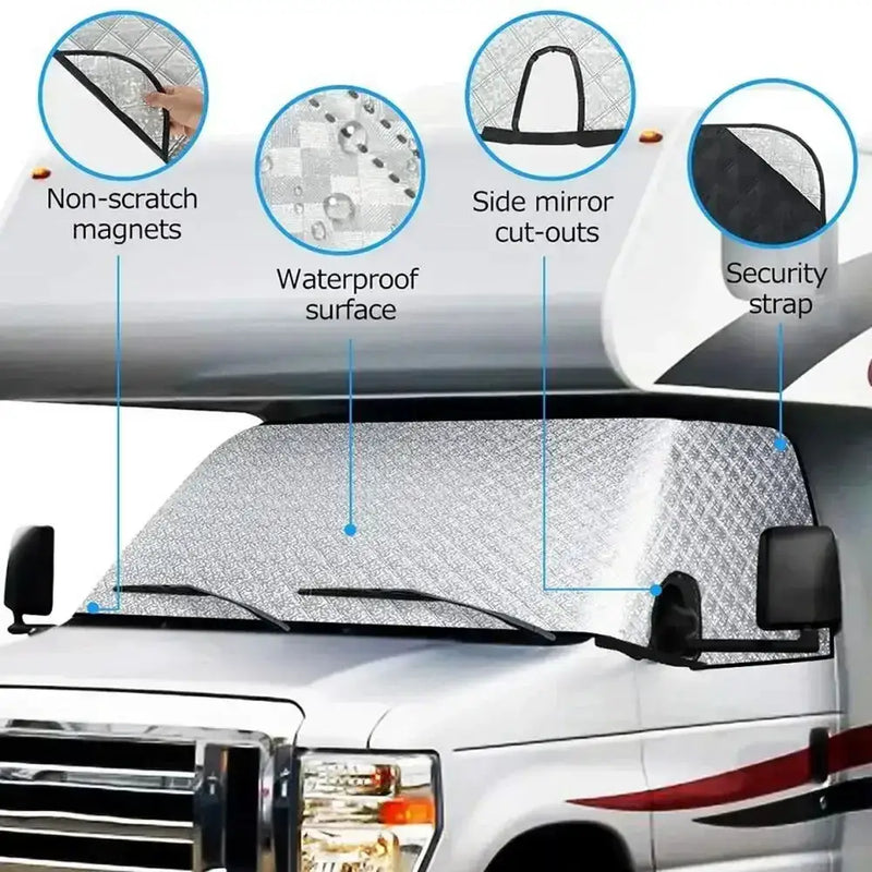 RV Windshield Sunshade Cover – Heat Insulation & UV Protection – view 4