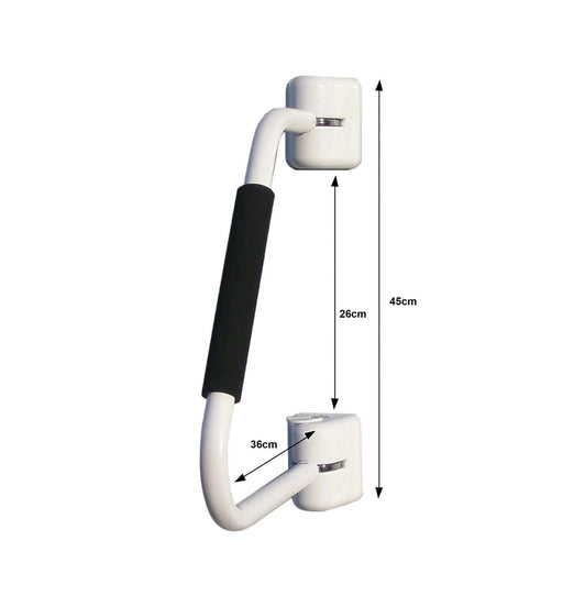 Entrance Door Security Hand Rail For RVs And Motorhomes Twin-Locking Mount Rubber Grip By RV And Marine Supplies – view 1