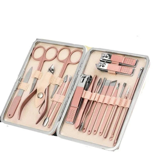 salelink.co.nz Unbranded 18PCS Nail Manicure Pedicure Set Rose Gold 18Pcs Nail Manicure Pedicure Set