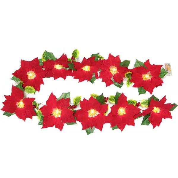 10LED Christmas Red Flower Tree Light Xmas Light String Lights – view 1