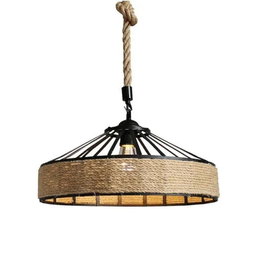 salelink.co.nz Unbranded Hemp Rope Pendant Light Hanging Lamp Hemp Rope Pendant Light Hanging Lamp | Action Outdoors NZ