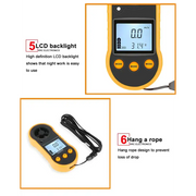 Habicare HBC Portable Anemometer Habicare Digital Anemometer Wind Speed Meter