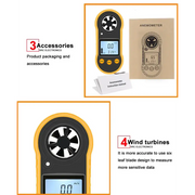 Habicare HBC Portable Anemometer Habicare Digital Anemometer Wind Speed Meter