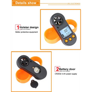 Habicare HBC Portable Anemometer Habicare Digital Anemometer Wind Speed Meter
