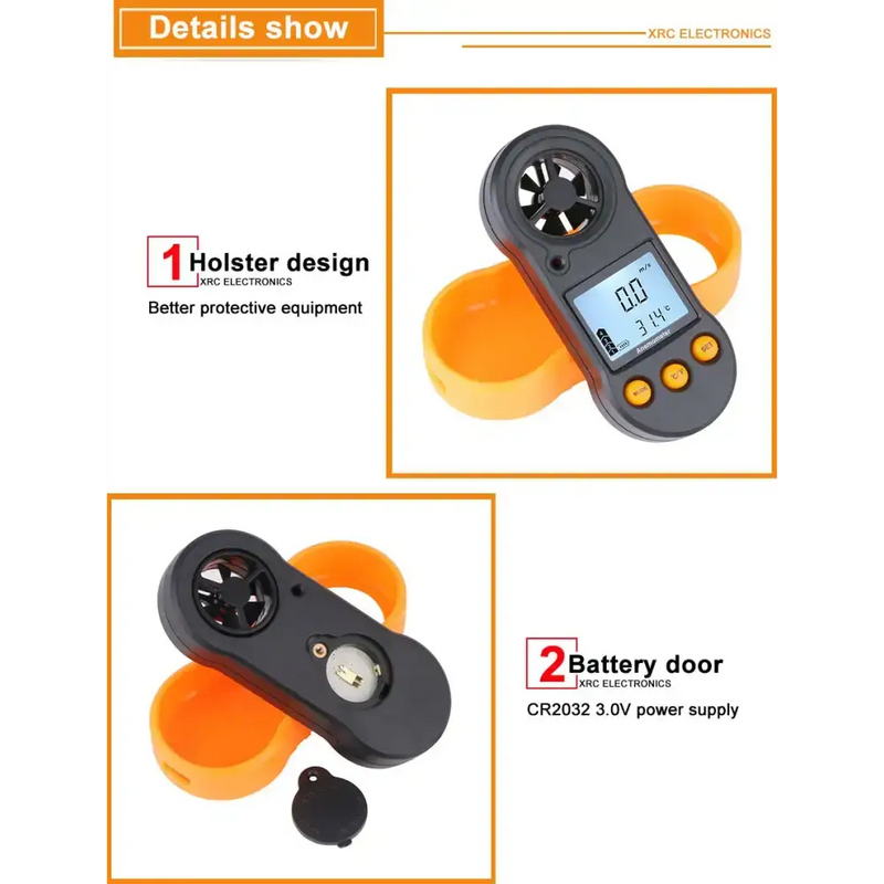 Habicare HBC Portable Anemometer Habicare Digital Anemometer Wind Speed Meter