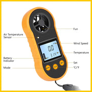 Habicare HBC Portable Anemometer Habicare Digital Anemometer Wind Speed Meter
