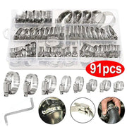 90PCS Hose Pipe Clamps Clips 8-32MM + Z Shaped Tool – view 2