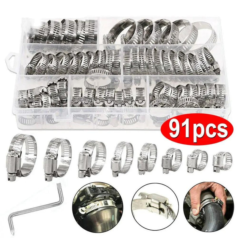 90PCS Hose Pipe Clamps Clips 8-32MM + Z Shaped Tool – view 2