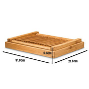 salelink.co.nz Unbranded Bamboo Bread Slicer Loaf Cutting Board Bamboo Bread Slicer Cutting Board With Crumb Tray