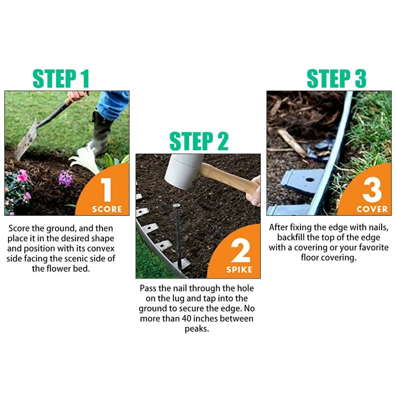 10M Lawn Edging Border Garden Fence Landscape – view 3