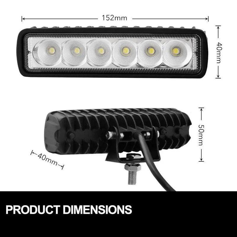 2x 6inch 30W LED Work Driving Light Bar Flood beam Lamp – view 3