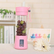 Pink Portable Electric Fruit Juicer Blender Bottle Smoothie Maker – view 2