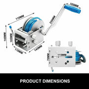 Hand Winch 2000KG/4408LBS Dyneema Rope Car Trailer – view 3
