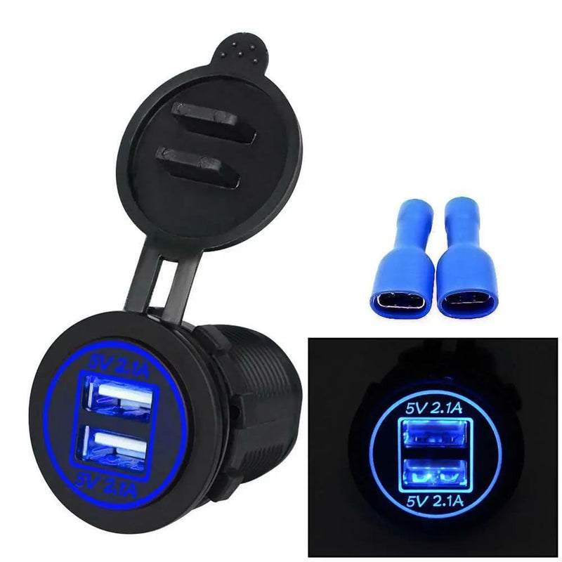 5V 4.2A Dual 2USB Charger Socket Adapter Power Outlet for 12V 24V Car – view 2