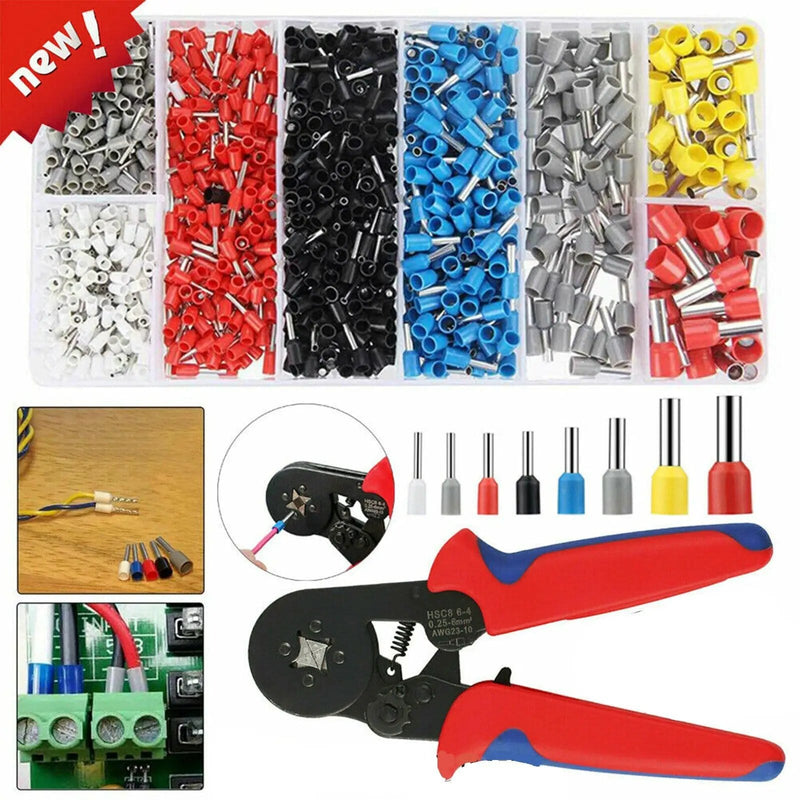 1200PC Ferrule Crimper Electrical Terminals Bootlace 0.25-10mm2 Cord End Ratchet – view 2
