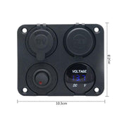 4 Way DC 12V to 24V Car Lighter Socket with Dual USB Charger and Voltmeter – view 5