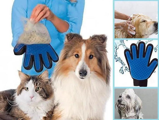 2 Pairs Pet Grooming Glove Brush Loose Hair Remover Fur Massage Removal Dog Cat – view 1