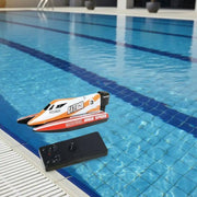 dealonline.co.nz dealonlinenz Remote Control Racing Boat - YELLOW Yellow RC Racing Boat Remote Control Toy 6 Min Run