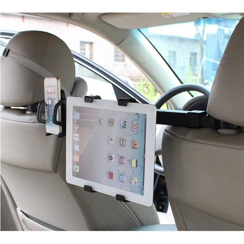 Car Seat Headrest Phone Holder Dual Mount For iPad Tablet – view 3
