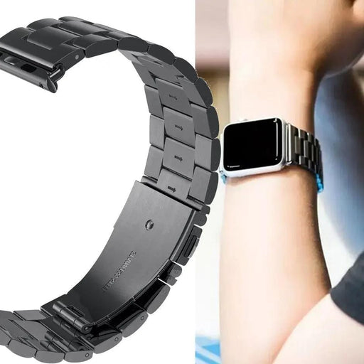Black Stainless Steel Link Bracelet Band for Apple Watch 42mm 41mm 40mm 38mm – view 2
