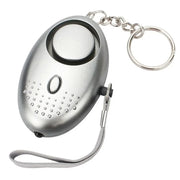 Silver 140dB Personal Alarm Keychain Safety LED Torch Light – view 1