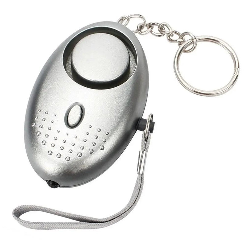 Silver 140dB Personal Alarm Keychain Safety LED Torch Light – view 1