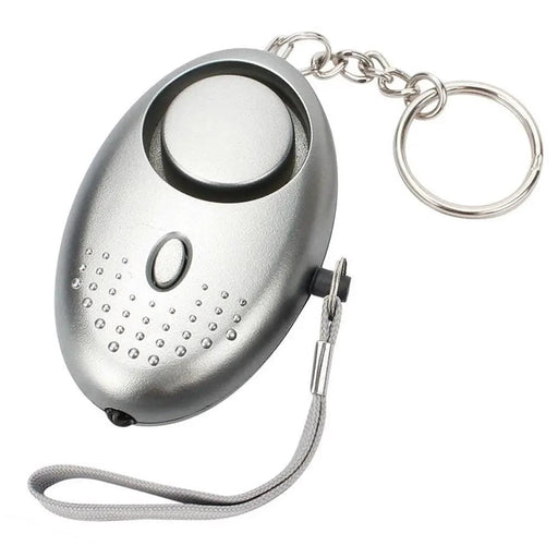 Silver 140dB Personal Alarm Keychain Safety LED Torch Light – view 1