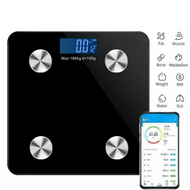 salelink.co.nz Unbranded BMI Scales Bluetooth Body Fat Scale With App Sync And 8 Metrics