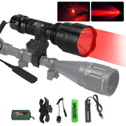 Tactical Red Flashlight Hunting Torch Light Camping Lamp Scope – view 1