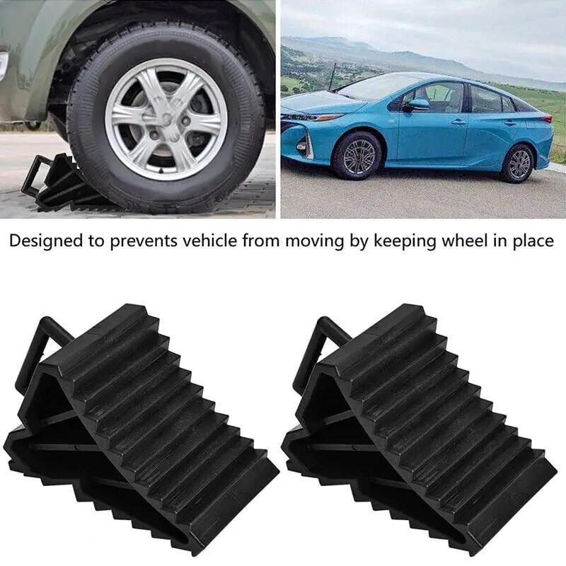 salelink.co.nz Unbranded 2PCS Car Wheel Chocks 2Pcs Heavy Duty Car Wheel Chocks Set For Parking